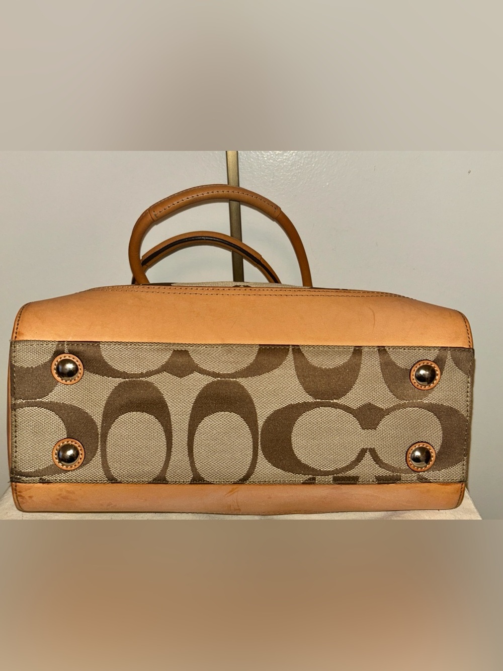 Coach Hampton Signature Monogram Handbag . Y2K Vintage Beauty - Picture 10 of 15